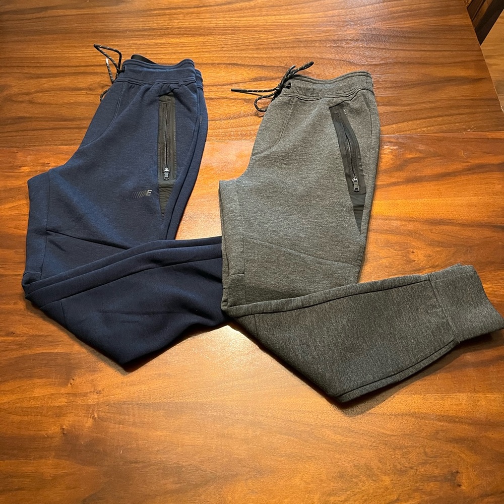 Men's Navy and Gray Jogger Pants